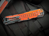 Heretic Knives Manticore X Recurve Cel Shade Orange Aluminum Body w/ Magnacut Cel Shade Orange Plain Edge Blade (3.75") H033F-CS-OG