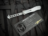 Heretic Knives Custom Hydra V4 Recurve Stainless Steel Body and MOP Inlays w/ MOP Inlaid High Polished Blade