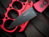 Pro-Tech TR-2 Tactical Response 2 Red Aluminum Body w/ Magnacut DLC Black Plain Edge Blade (3.1") T203-RED