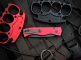 Pro-Tech TR-2 Tactical Response 2 Red Aluminum Body w/ Magnacut DLC Black Plain Edge Blade (3.1") T203-RED