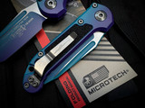 Microtech LUDT T/E Auto Folder Aurora Cerakote Aluminum Body and Low Polish Hardware w/ M390Mk Aurora Cerakote Plain Edge Blade (3.5") 1136-1LPAUS
