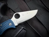 Spyderco Manbug Folder Cobalt Blue FRN Lightweight Scales w/ CPM SPY27 Satin Plain Edge Blade (1.84") MPCBL