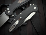 Pro-Tech Cambria Flipper Red TechnoCarbo Inlaid Black 6061 Aluminum Body and Black Lip Pearl Button w/ Magnacut Stonewashed Plain Edge Blade (3.5") CF2101-LTD TC RED