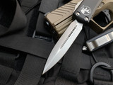 Microtech UTX-85 D/E Black Aluminum Body w/ Stonewashed Plain Edge Blade (3.1") 232-10