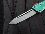 CONSIGNMENT Microtech Combat Troodon T/E Bounty Hunter Edition Battle Damaged Green Aluminum Body w/ Apocalyptic Plain Edge Blade (3.75") 144-10BH