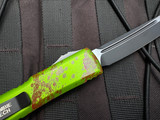 CONSIGNMENT Microtech Ultratech T/E Zombietech Edition Aluminum Body w/ Black Plain Edge Blade (3.2") 123-1Z