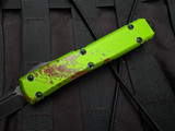 CONSIGNMENT Microtech Ultratech T/E Zombietech Edition Aluminum Body w/ Black Plain Edge Blade (3.2") 123-1Z
