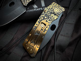 Medford TFF-1 Folder Black and Bronzed Cobblestone Fade Titanium Body w/ S45VN DLC Plain Edge Blade (4")