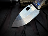 Medford Knives TFF-1 Folder Tumbled Patriotic Themed Tattered Flag Titanium Body w/ S45VN Tumbled Plain Edge Blade (4")