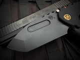 Medford Scout M/P Folder Black G10 Scales w/ DLC Pocket Clip, Bronzed Pivot, and D2 DLC Tanto Blade (3.75")