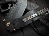 Medford Scout M/P Folder Black G10 Scales w/ DLC Pocket Clip, Bronzed Pivot, and D2 DLC Tanto Blade (3.75")