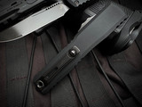 Microtech Ultratech S/E Gen III ZBP Black Shadow Aluminum Body w/ M390MK DLC Shadow Plain Edge Blade (3.2") 1121-1DLCTSH