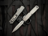 Microtech Ultratech D/E Gen III ZBP Natural Clear Anodized Aluminum Body w/ M390MK Apocalyptic Plain Edge Blade (3.55") 1122-10APNC