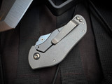 Sniper Bladeworks AP Tanto Folder Black Micarta and Titanium Body w/ S35VN Satin Plain Edge Blade (2.3") APTANTOBLKSAT