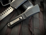 Microtech Combat Troodon Hellhound Gen III Black Aluminum Body w/ M390MK Stonewashed Plain Edge Blade (4") 1219-10S
