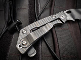 CONSIGNMENT Strider Knives PT Folder Flamed Titanium Body w/ CPM 154 Tiger Stripe Plain Edge Blade