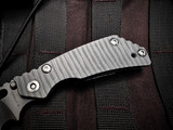 CONSIGNMENT Strider Knives PT Folder Flamed Titanium Body w/ CPM 154 Tiger Stripe Plain Edge Blade