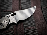 CONSIGNMENT Strider Knives PT Folder Flamed Titanium Body w/ CPM 154 Tiger Stripe Plain Edge Blade