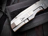 CONSIGNMENT Vero Engineering Nova Mini Folder Titanium Body w/ M390 Belt Satin Plain Edge Blade (3.25")