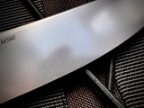 CONSIGNMENT Shirogorov Hation Neon flipper Carbon Fiber and Titanium Body w/ M390 Stonewashed Plain Edge Blade (3.25")