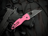 Spyderco MicroJimbo Folder Pink G10 Body w/ CPM S30V Black Plain Edge Blade (2.45") C264GPNBKP