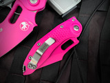 Microtech Stitch Auto Folder Pink Cerakote Aluminum Body w/ Pink Plain Edge Blade (3.75") 169-1PK-X14