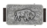 Clint Orms Jasper 1800 Sterling Silver American Bison Trophy Buckle