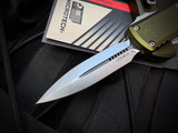 Microtech UTX-85 D/E Gen IV OD Green Aluminum Body w/ M390MK Stonewashed Plain Edge Blade (3.1") 12324-10OD
