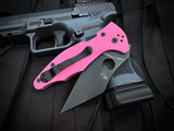 Spyderco Yojimbo 2 Pink G10 Body w/ S30V Black Plain Edge Blade (3.2") C85GPNBKP2