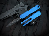 Microtech Ultratech D/E Gen IV Blue Aluminum Body w/ M390MK Black Plain Edge Blade (3.5") 11224-1BL