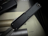 Microtech UTX-85 D/E Gen IV Black Aluminum Body w/ M390MK Stonewashed Plain Edge Blade (3.1") 12324-10