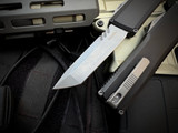 Axial Gear Shift V3 OTF Black Aluminum Body w/ Magnacut Stonewashed Tanto Plain Edge Blade (3.4")