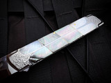 Koji Hara Custom Folder Black Lip Pearl Inlaid 316 Stainless Body w/ M390 Mirror Polished Plain Edge Blade (4")