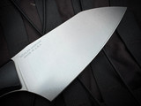 Microtech Santoku Chef's knife Black G10 Handles w/ M390MK Stonewashed Plain Edge Blade (6") 3200-10BK