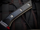 Microtech 6.125" Boning Knife Black G10 Handles w/ M390MK Stonewashed Plain Edge Blade (6.125") 3100-10BK