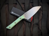 Microtech 4" Santoku Knife Caribbean Blue G10 Handles w/ M390MK Stonewashed Blade (4") 3300-10CA