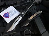 Microtech Ultratech Hellhound Black Aluminum Body w/ Stonewashed Plain Edge Blade (3.4") 119-10S