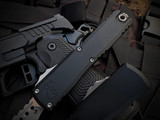 Microtech Ultratech Hellhound Gen III Black Aluminum Body w/ M390MK Apocalyptic Plain Edge Blade (3.5") 1119-10APS