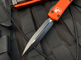 Microtech Ultratech D/E Orange Aluminum Body w/ Black Plain Edge Blade (3.4”) 122-1OR