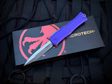 Microtech Hera II Mini D/E Purple Aluminum Body w/ M390MK Stonewashed Plain Edge Blade (2.875") 1702M-10PU