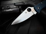 Spyderco Endela Folder Cobalt Blue FRN Lightweight Body w/ SPY27 Satin Plain Edge Blade (3.41") C243PCBL
