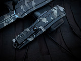Microtech Cypher II D/E Black Pixel Camo Aluminum Body w/ M390MK Black  Pixel Camo Plain Edge Blade (3.55") 1242-1PXC