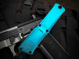 Microtech Combat Troodon S/E Turquoise Aluminum Body w/ M390MK Black Plain Edge Blade (3.8") 1143-1TQ