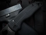Spyderco Shaman Salt Series Folder Textured Black G10 Body w/ Magnacut Black Plain Edge Blade (3.58") C229GMCBKP