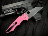 Spyderco Yojumbo Pink G10 Body w/ S30V Black Plain Edge Blade (3.98") C253GPNBKP