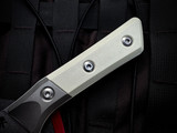 Microtech 6.125" Boning Knife Ivory G10 Handles and Titanium Bolster w/ M390MK Stonewashed Blade (6.125") 3100B-10IV