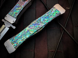 Marfione Custom Masterpiece S/A OTF Abalone Inlaid, Satin Finished 416 Stainless Steel Body w/ M390MK Mirror Polished Plain Edge Blade