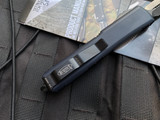 Microtech Ultratech D/E Black Aluminum Body w/ DLC Hardware and DLC Plain Edge Blade (3.4") 122-1DLCT