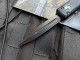 Microtech Ultratech D/E Black Aluminum Body w/ DLC Hardware and DLC Plain Edge Blade (3.4") 122-1DLCT
