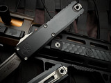 Microtech UTX-85 T/E Gen IV Black Aluminum Body w/ M390MK Stonewashed Plain Edge Blade (3.1") 12334-10